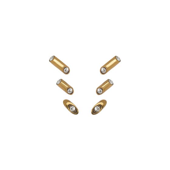 KIT BRINCOS STYLE CRYSTALOURO VINTAGE HECTOR ALBERTAZZI 034